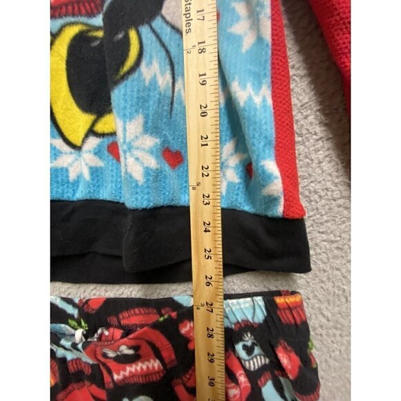 Woman’s L Mickey Minnie Mouse Pajama Set Fleece - Picture 4 of 9